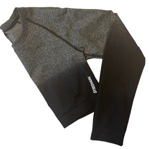 Gymshark Crop Top NWOT Ombré Black and Grey Size Large